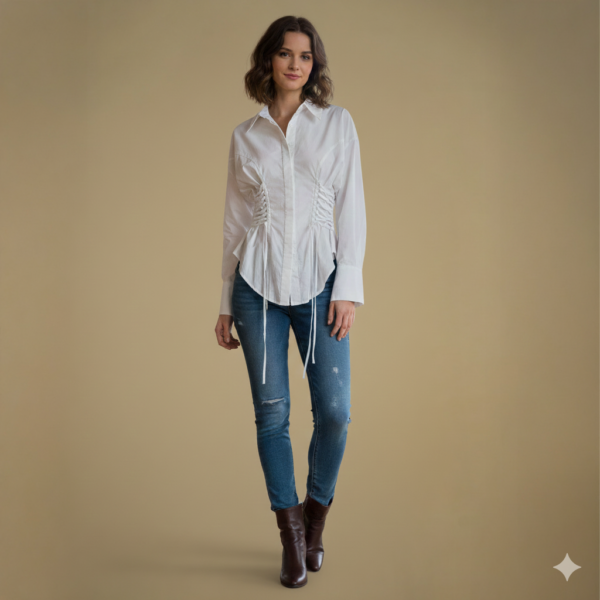 Corset Detail Shirt Top